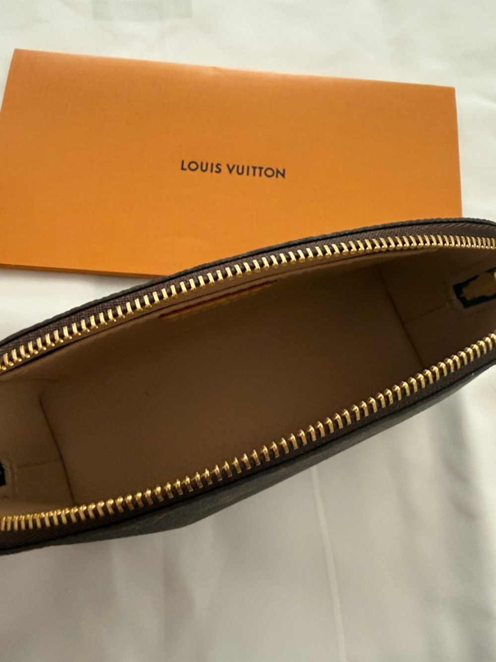 Louis Vuitton Monogram Canvas Brown and Gold Cosmetic Pouch - Picture 7 of 12